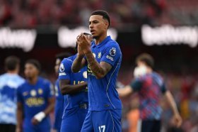 Morgan Rogers reacts after Chelsea win vs Man Utd